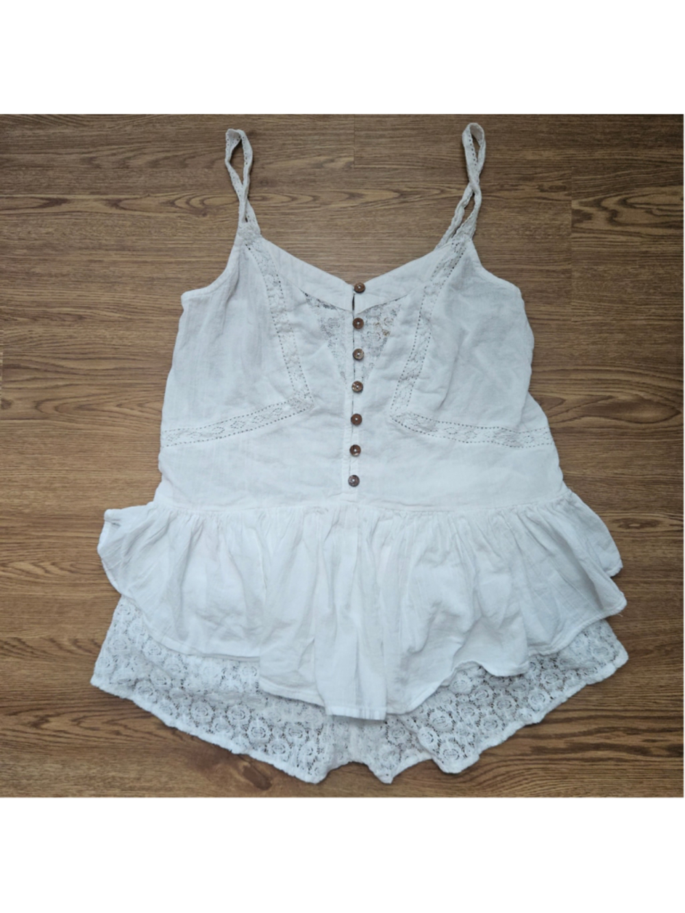 Free-est Free People Cher Romper Boho Lace Feminine Romantic White Womens Small